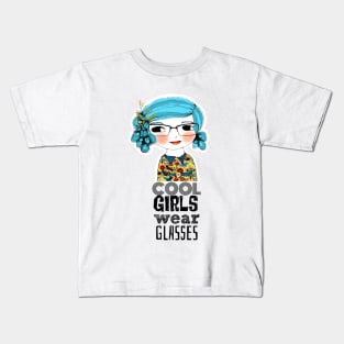 Cool Girls Wear Glasses -- Caroline Kids T-Shirt